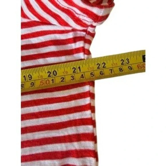 Talbots Woman's Red White Striped Top NWT Size 1X - Picture 5 of 9